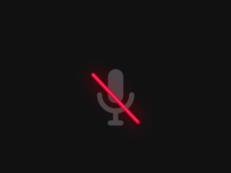 Mic Icon animation flat glow gsap icon javascript mic svg ui vector