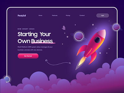 Business Grow Landing Page agency design animation branding business creative landing page digital agency grow grow business illustration landing minimal minimal landing page modern design motion graphics product design trendy typography ui uidesign website design