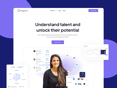 Page design digital design graphic design illustration landingpage nugget.ai ui ux website