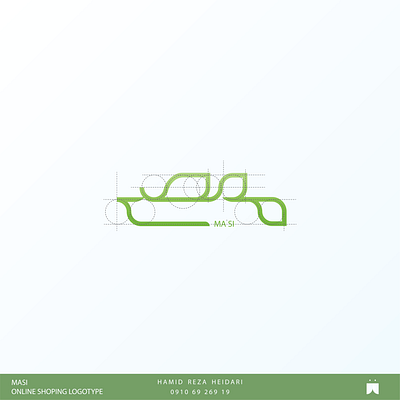 MA'SI logotype branding design graphic design illustration logo minimal plant typography ui