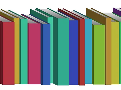 Bookshelf 📚 abstract books generative javascript