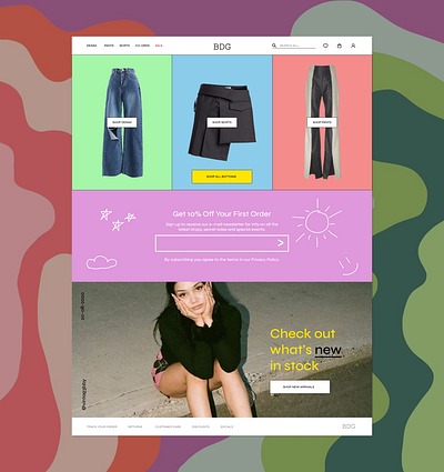 Landing Page for a Fashion Brand aesthetic alternative fashion fashion fashion branding home page landing page ui design unif