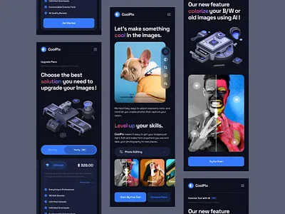 Photo Editor - Dark Version 🏝🌚 adjustment camera canva dark editing figma gallery image image editi image editing lightroom mobile mobile app mobile design photo photo edit photo editing photography ui ux