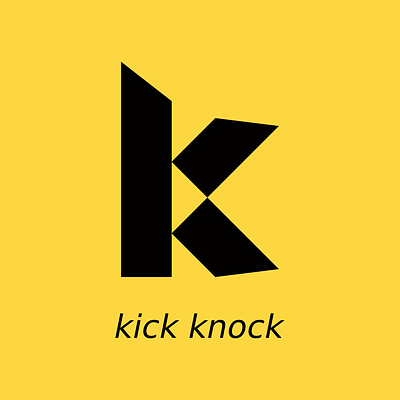 Kick Knock Logo branding design inkscape logo typography vector