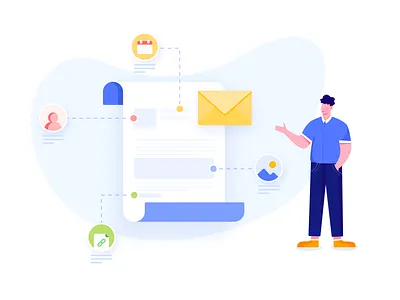 Illustration of empty page branding illustration ui ui ux vector