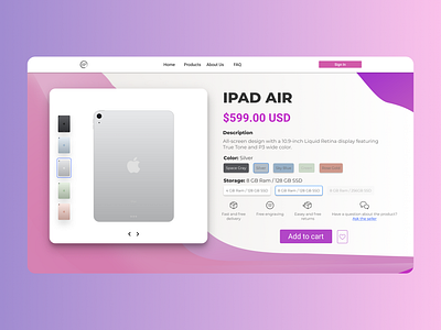 Single Product - Service Design Club's UI Marathon (Challenge 9) apple argentina challenge commerce daily ui dailyui design ecommerce ipad mac product shop ui uiux user interface