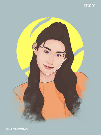 ITZY Chaeryeong art graphic design photoshop portrait portrait art vector vexel