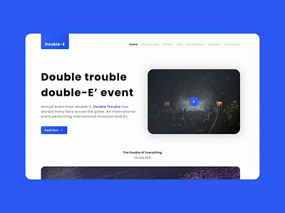 Event Booking Website UI blue branding design design inspiration event booking website design event website design figma design landing page ui uiux user interface dsign web landing page website website design website ui design