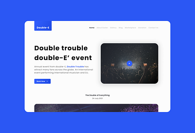 Event Booking Website UI blue branding design design inspiration event booking website design event website design figma design landing page ui uiux user interface dsign web landing page website website design website ui design