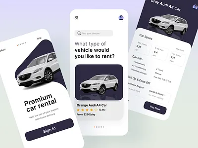 Car rental mobile app animation app app design booking app booking car car car rent car rent service design driver luxury car rent mobile mobile ui rent rent a car rental app rental company transport ui ux