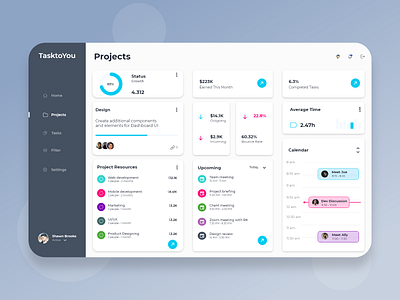 Task Management Dashboard , Dashboard#01 branding dashboard dashboarddesign ui uidesign uiux ux