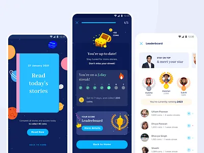 Kids News Gamification App app design edtech education gamification kids app kids game learning