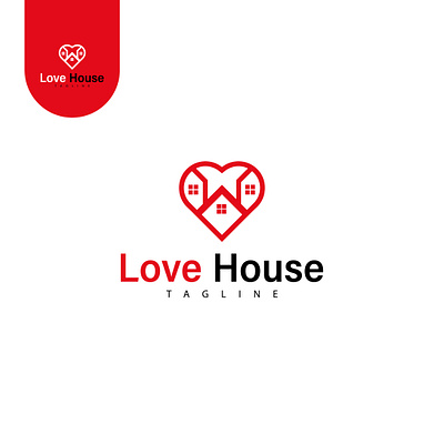 Love House Logo app branding company design icon illustration logo property ui ux vector