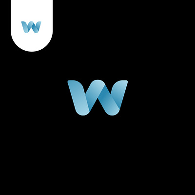 W logo app branding company design icon illustration logo ui ux vector