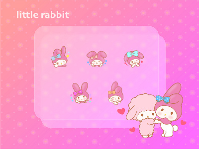 little rabbit illustration ui 插画