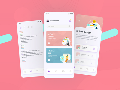 Online Course Apps branding design illustration minimal ui ux web webdesign