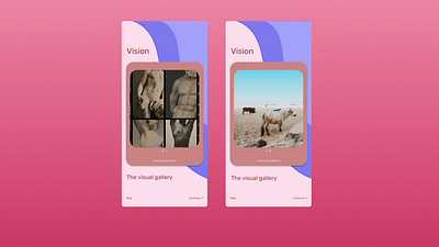 Visual art gallery app app dailydesign design illustration pastel photography quickdesign ui visualart