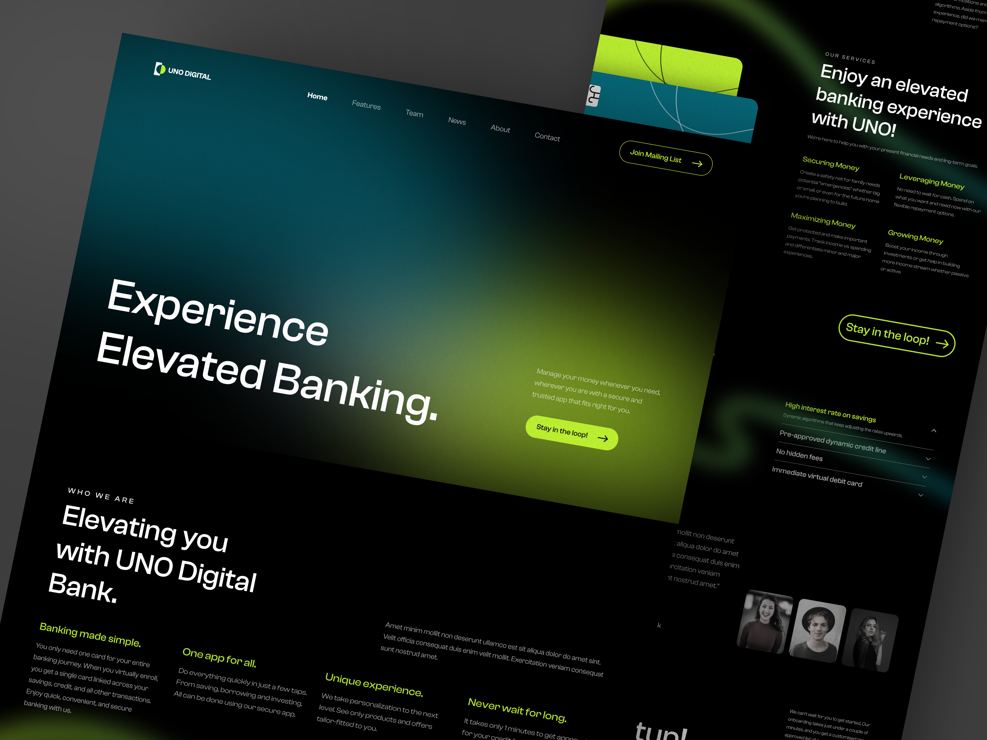 Example of 🔥LIVE🔥 Uno Bank - Website Redesign