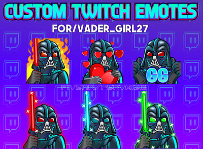 Darth Vader twitch emotes customemotes darthvader darthvadertwitchemotes design emotes esport illustration logo starwarsemotes stickers subbadges twitch banner twitch logo twitchemotes youtube logo