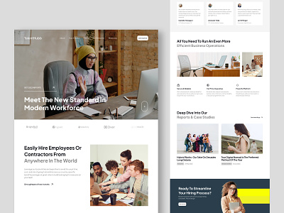 TalentHubb - Remote Workforce Landing Page corporate homepage landing page marketing recruiter recruitment platform remote remote work talent web design