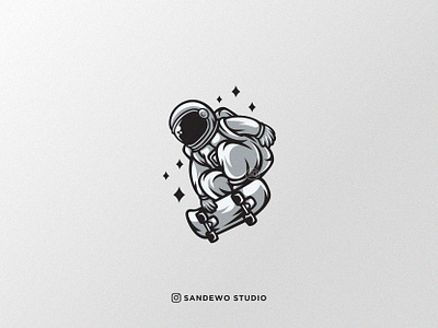 Skateboard Astronaut Illustration Logo Design astronaut astronaut logo awesome awesome creative logos branding cute astronaut cute logo design illustration kids logo logo design logo idea logo illustration logodesign logos logotype skate skateboard vector
