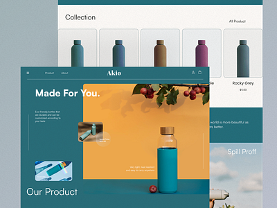 Akio E-Commerce Website branding design graphic design typography ui ux