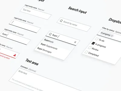 Enterport UI Kit - Inputs dropdown enterport input kit search ui