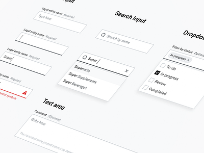 Enterport UI Kit - Inputs dropdown enterport input kit search ui