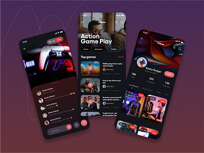 Game - Discover and Livestreaming platform UI Design banner clean dark mode design flatdesign game game app game ui illustraion illustration live streaming logo minimal mobile app stream ui ui design uidesign vidoes