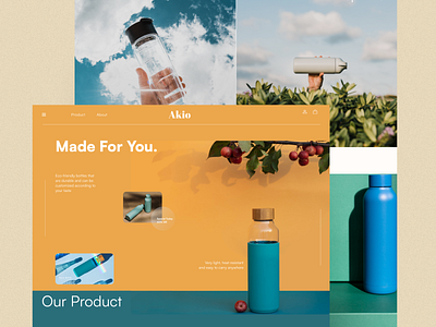 Akio Ecommerce Website branding ui