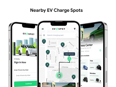 EV Charging Station Finder App app ui app ui kit electronic vehicle ev ev charging point ev spot ev station ui design