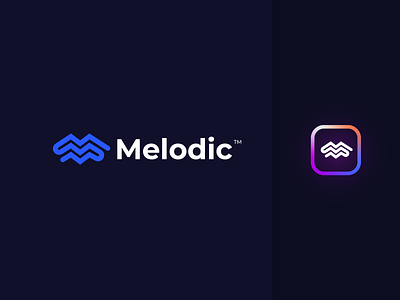 Melodic abstract logo app logo branding branding agency connect ecommerce logo logo logo design logo design agency logo designer luxury brand m logo minimal brand music music app network startup startup logo tech logo top designer