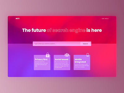 NEXTR - Hero Section aurora gradient design glass gradient hero hero section homepage landing web design