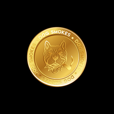 Dog smoke logo branding cannabis logo coin coin design coin logo design dog logo gold logo graphic design hemp logo illustration illustrator logo marijuana logo typography vector weed logo