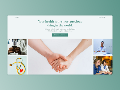 Asklepios - Hero Section design hero hero section homepage landing web design