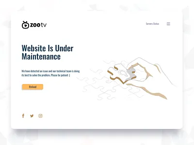 Maintenance Page adobe xd design error landing manitenance server server down ui ux website updating wordpress