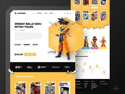 E-commerce website for Anime Merch anime anime website characer comic comic books comics dbz dragon ball dragon ball z e commerce goku manga manga website online shopping super hero toy shop ecommerce website toy store web webdesign website