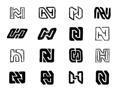NH Sketches brand identity branding brandmark custom logo design design h identity identity designer letter lettering logo logo design logo designer mark monogram n process sketches type typography