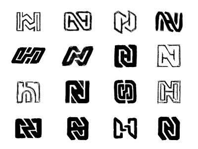 NH Sketches brand identity branding brandmark custom logo design design h identity identity designer letter lettering logo logo design logo designer mark monogram n process sketches type typography