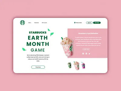 Starbucks Website Redesign starbucks ui ux webdesign