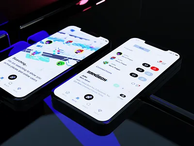 Metaverse Mobile App(V2) app chat clean dark design home screen location metaverse mobile modern room simple ui ux