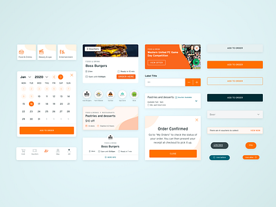 Zukaz AR App / Design System app button calendar card chip components design design system food interface ios mobile order style guide ui ux