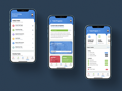 Azures | Task Management App Template - Bootstrap 5 app design app template application template decoration design footer menu design ios management app mobile mobile app template mobile site design mobile site template pwa task task list task management app task project tasks design ui ux