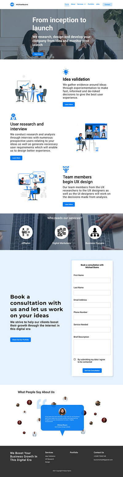 Landing Page agency design landing page product design ui ui design ux ux design uxdesign web design website
