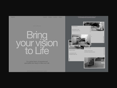 Interior Design / Studio clean color gray grid landing layout light minimalism site typography ui web web design web-design webdesign website