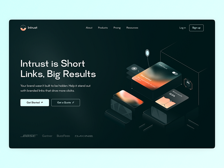 Intrust home page by Layo on Dribbble