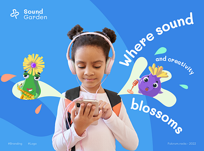 Branding for Sound Garden | Music App for Children with Autism applicaiton autism branding characters children design edtech girl grarden illustrations inspiration logo sound ui ux