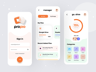 Propio || Storage Management App 2021 design 2021 trend 2021 trends app apps design business color design graphic design mobile app mobile app design mobile apps motion graphics storage management ui ui design userinterface ux ux design web design