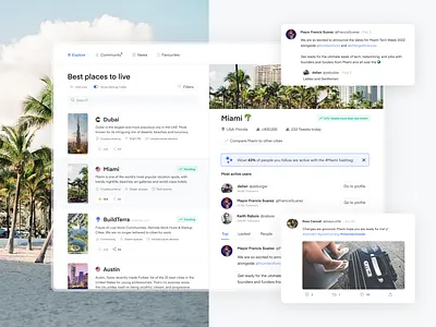Collective Migration Platform balaji balajis crypto cryptocurrency miami miamibeach networkstate nomadlist relocation saas startupcities travel ui uidesign ux uxdesign uxui web design webapp webdesign