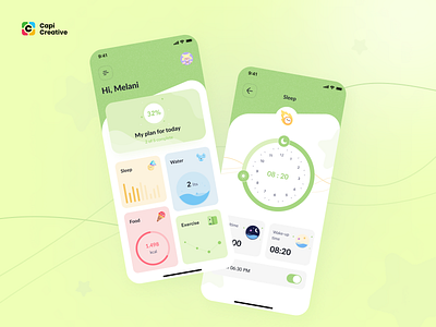 Health Tracking App UI KIT app capi design fitness gym health mobile mobile app tracker ui kit